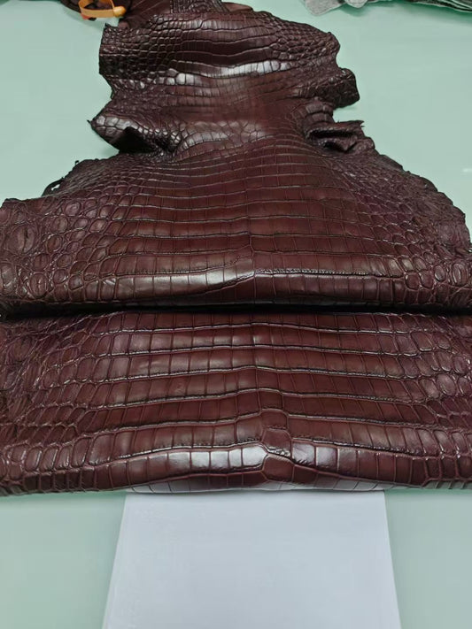 Preorder Womens Genuine Crocodile Skin Top Handle Canvas Bag Large