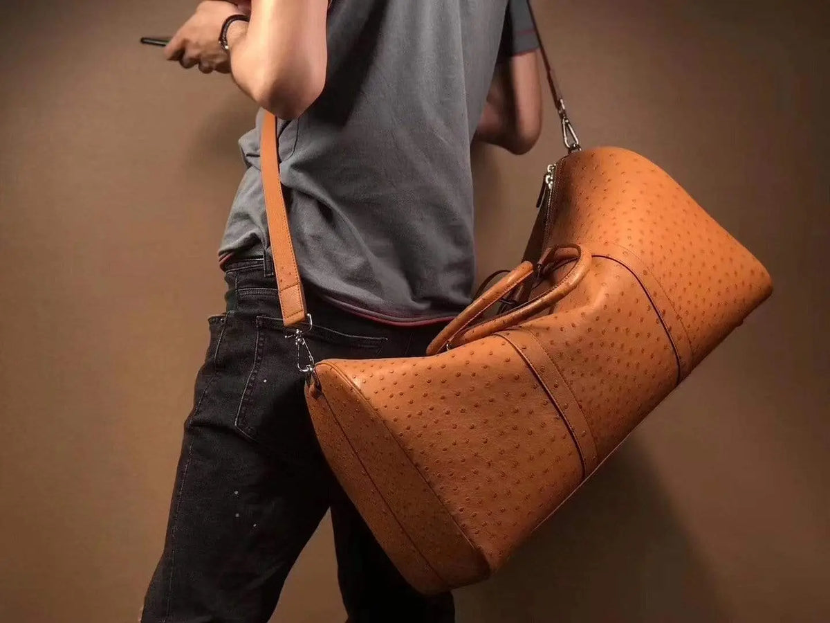 Wool & Ostrich Duffel Bag — LEN Lifestyle