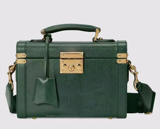 Preorder Matt Crocodile Leather Top Handle Beauty Case Bag