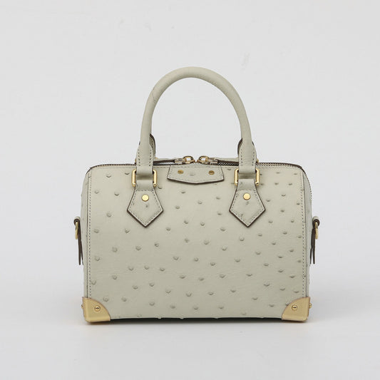 alt
Borsa da donna in vera pelle di struzzo con manico superiore, stile pillow