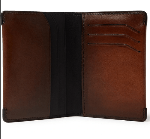 Preorder Patchwork Leather Billfold Wallet - Men - Brown