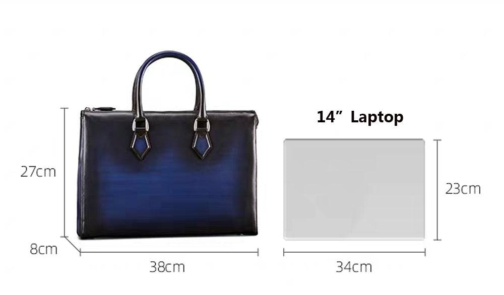 Cặp laptop da vintage nhập khẩu 14 inch