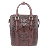 Men's Genuine Crocodile Skin Leather Top Handle  Cross Body Password lock Briefcase Bag