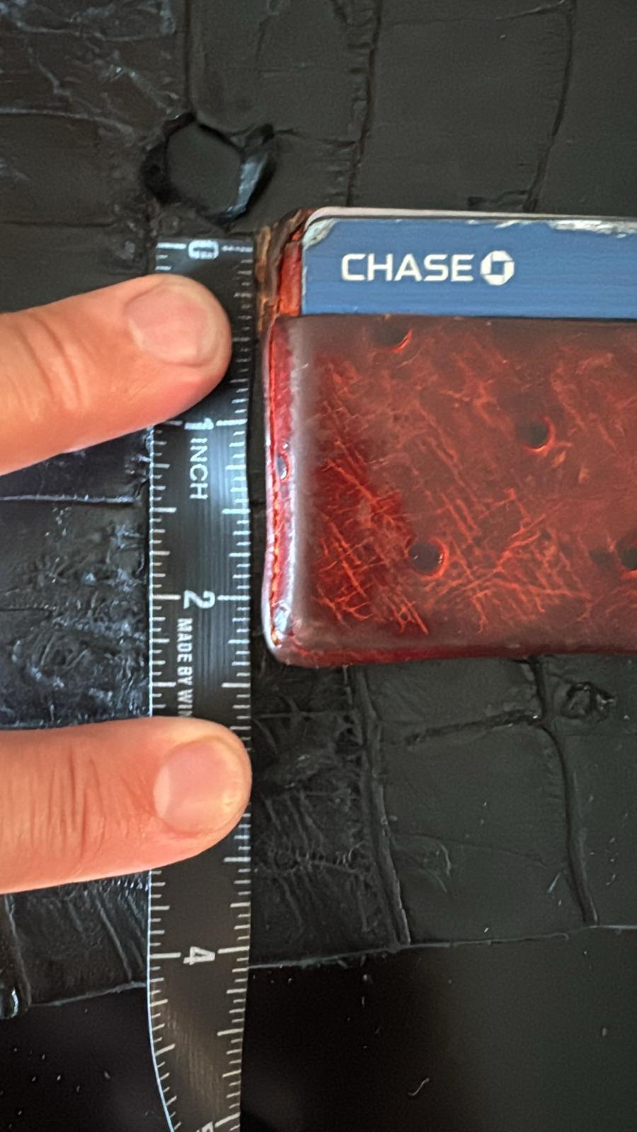 Preorder Mens Genuine Crocodile Skin Leather Card Case Coffee