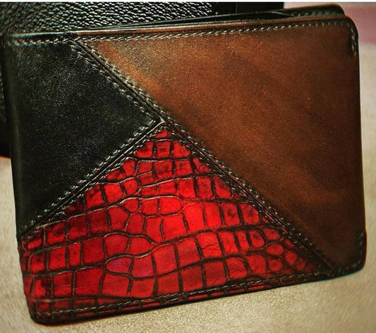 Preorder Men's Vintage Color Patchwork Wallets