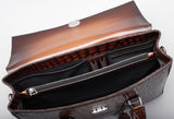 Men's Vintage Crocodile Leather  Briefcase