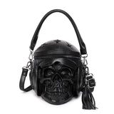 3D Backpack, Fashion 3D Skull With Helmet And Earphone Cross Body Handle Shoulder Bag