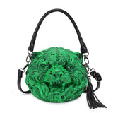 3D Backpack, Fashion 3D Happy Small Tiger Head SquareBag,  Cross Body Handle Shoulder Bag