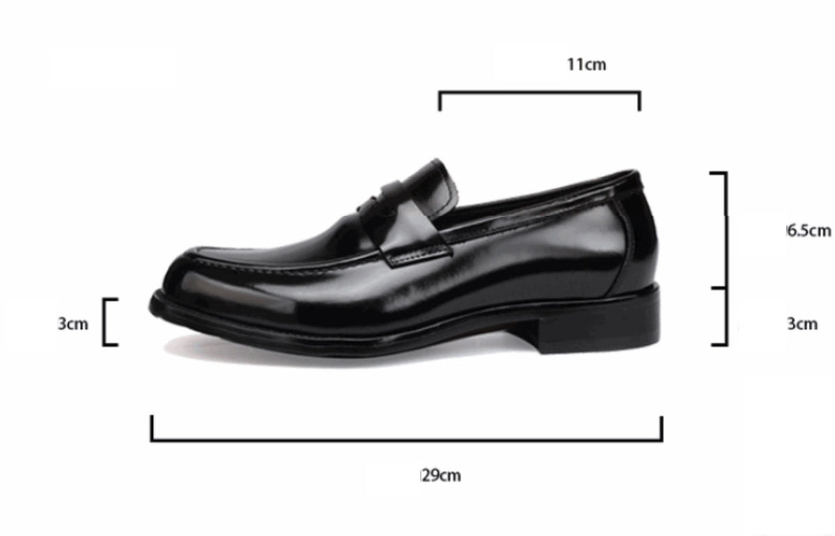 Genuine Shell Cordovan Leather Loafer Round Toe Shoes