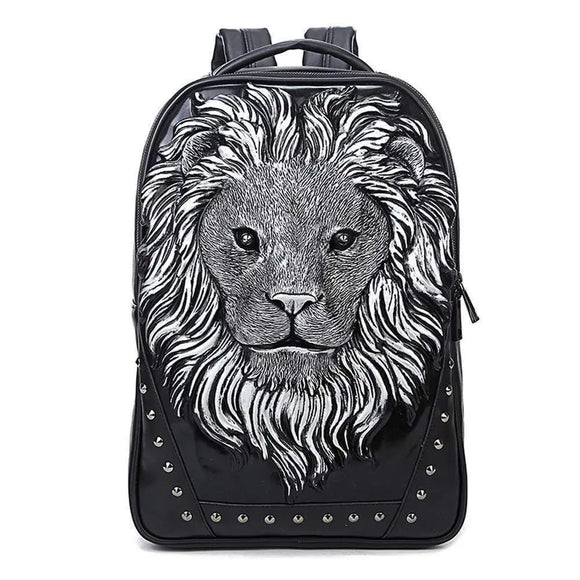 3D Animal Backpack 3D Lion Head Backpack Outdoor Backpack Travel Backpack Computer Bag