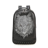 3D  Animal Backpack,3D Wolf Face backpack Without Hat