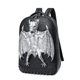 3D Evil Bat PU Studded Computer Backpack Bag