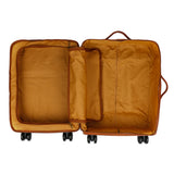 Unisex Genuine Vintage Vegetable Tanned Leather Carry On Business Trolley Bag Rotate Universal Wheel 20 Inch Travelling Luggage Bag