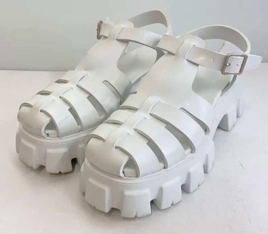 Đặt trước sandal da cá sấu, da cá sấu nubuck thật màu be