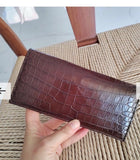 Preorder  Brown Crocodile Leather Mens Suit Wallet