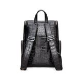 Black Crocodile Leather Backpack