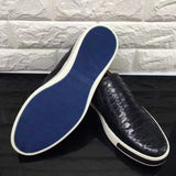 Black Exotic Python Skin leather Platform Loafers