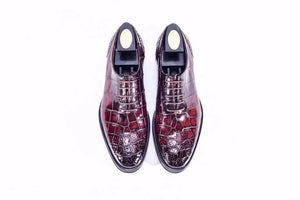Brouge Shoes ,Crocodile Leather Lace-Up Shoes