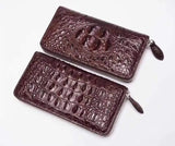 Crocodile  Leather Zipper Wallet