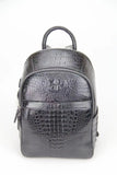 Crocodile Leather Backpack Bag