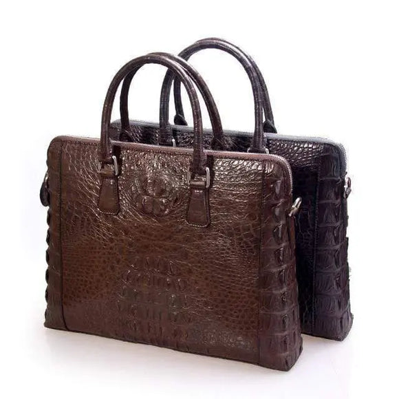 Mens Crocodile Leather Briefcase - Messenger, Laptop & Business Bags | Rossieviren