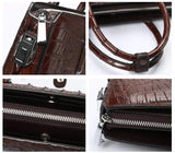 Rossie Viren Men's  Crocodile Leather  Briefcase Laptop Attache Bag