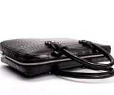 Crocodile Leather Briefcase Man Shoulder Messenger Bag Password Lock Computer Business Free shipping
