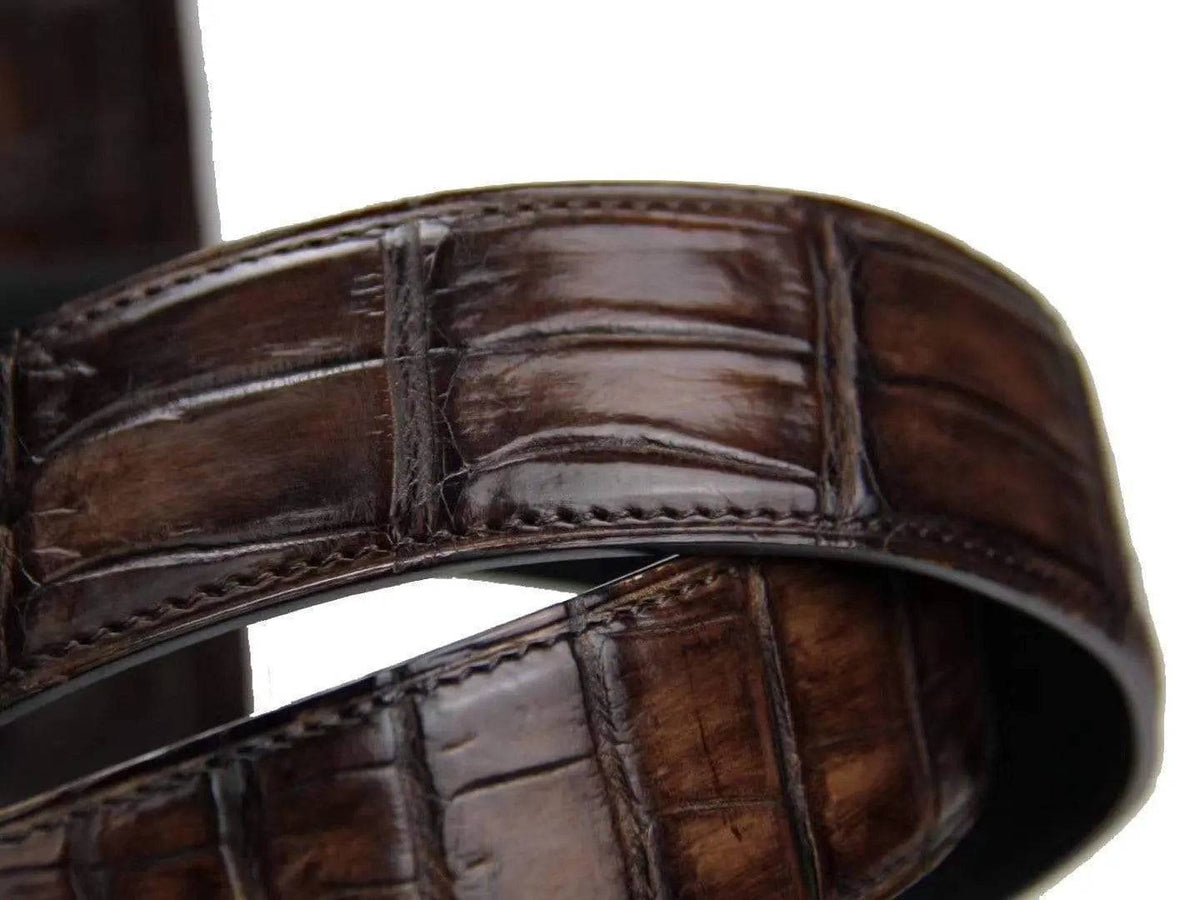 Crocodile Leather Crossbody Laptop Business Bag