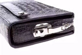 Crocodile Leather Men Knucklebox Luggage Locks  Zipper Business Long Password Lock Clutch