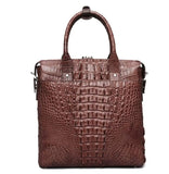 Crocodile Skin Leather Briefcase Handles, Messenger Bag  For  Men