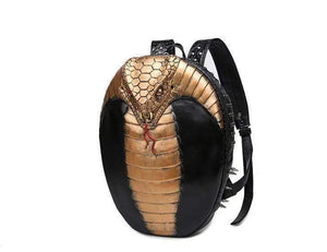 Fashion Punk Rivets Waterproof 3D Serpent Backpack Travelling Knapsack