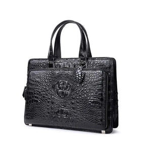 Genuine  Crocodile  Leather Business  Laptop Briefcase