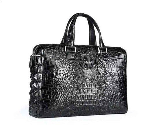 Genuine Crocodile Leather Laptop Briefcase Bag