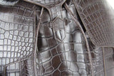 Genuine Crocodile Belly  Leather Backpack Brown