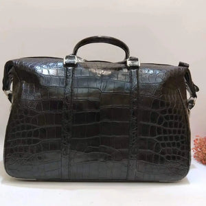 Genuine Crocodile Belly Leather Large Boston Duffle Bag, Leather Overnight  Travel Bag, Gym Bags,