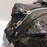Genuine Crocodile Belly Leather Large Boston Duffle Bag, Leather Overnight  Travel Bag, Gym Bags,
