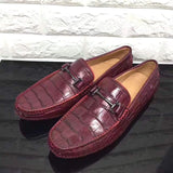 Genuine Crocodile Belly Leather Slip On Loafer Shoes