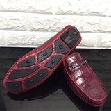 Genuine Crocodile Belly Leather Slip On Loafer Shoes