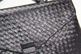 Genuine Crocodile Belly Leather Woven Large Briefcase