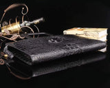 Genuine Crocodile Leather  Sqauare Handle Briefcase For Men
