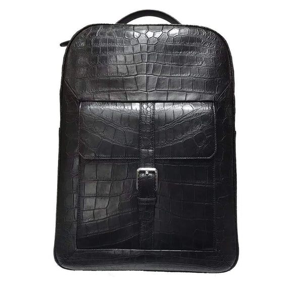 Genuine Crocodile Leather Large Business  Travel Backpack Knapsacks Bags
