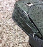 Genuine Crocodile Leather Large Capacity Messenger Crossbody Shoulder Bag