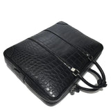 Genuine Crocodile Leather Luxury Briefcase Black Large