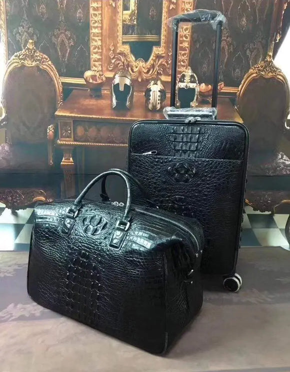 Genuine Crocodile Leather Oversize Travel Duffel