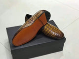 Genuine Crocodile Leather Slip-On Dress Shoe