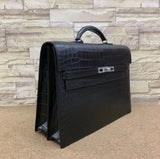 Genuine Crocodile Leather Top Handle Briefcase Business Bag
