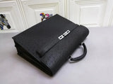 Genuine Ostrich Leather Briefcase Top Handle Bag
