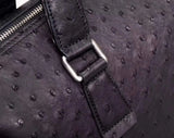 Brown Genuine Ostrich Leather Briefcase Tote Bag