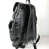 Genuine Siamese  Crocodile Belly Leather Backpack
