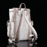 Hilmalaya White Crocodile Leather Backpack